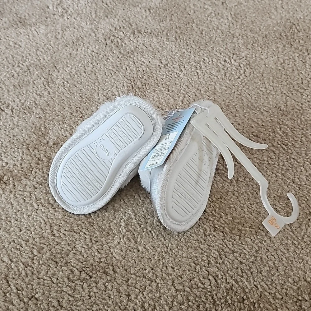 Cat & Jack Toddler Lila Slippers Silver Metallic Size 5/6